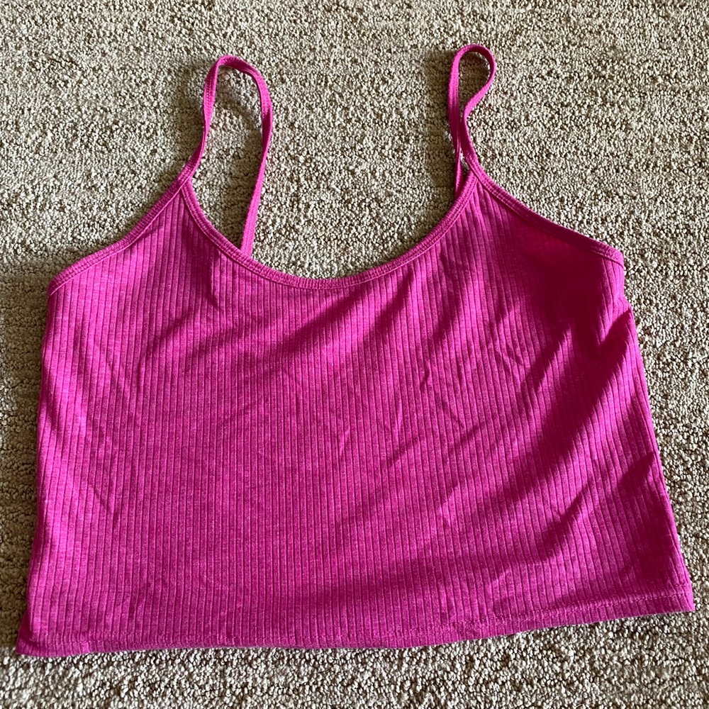 Pink crops too tank top